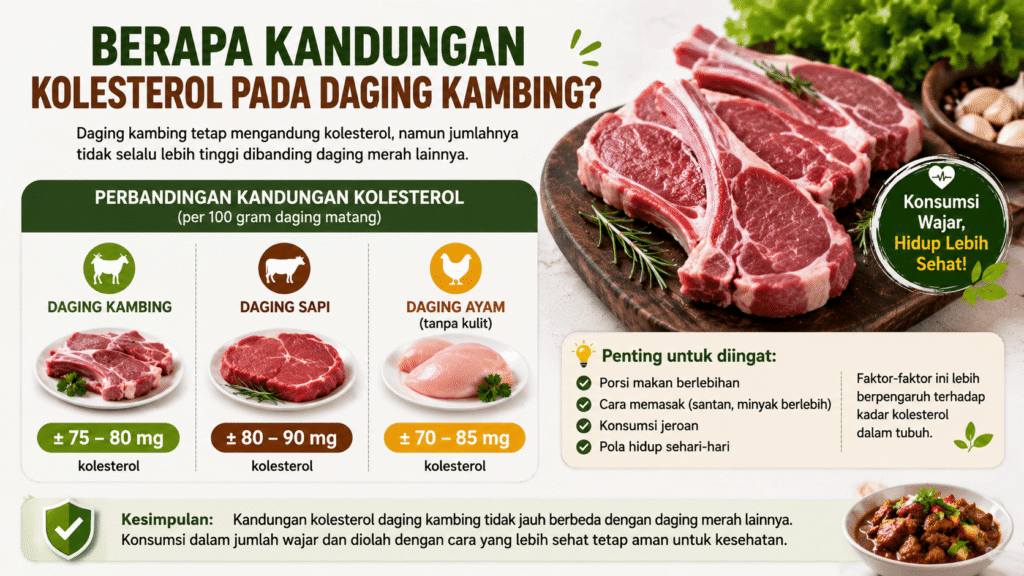 Kandungan Kolesterol pada Daging Kambing