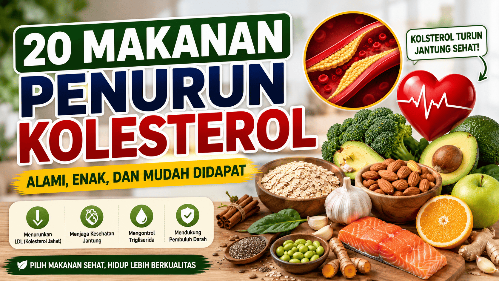 makanan penurun kolesterol