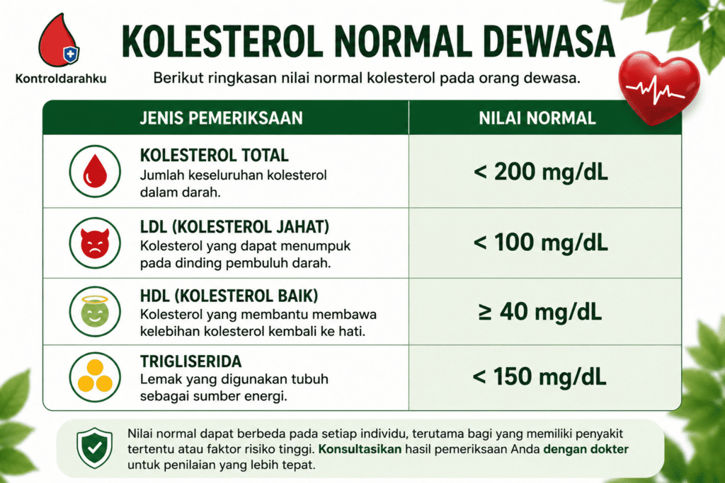 Berapa Kolesterol Normal Dewasa