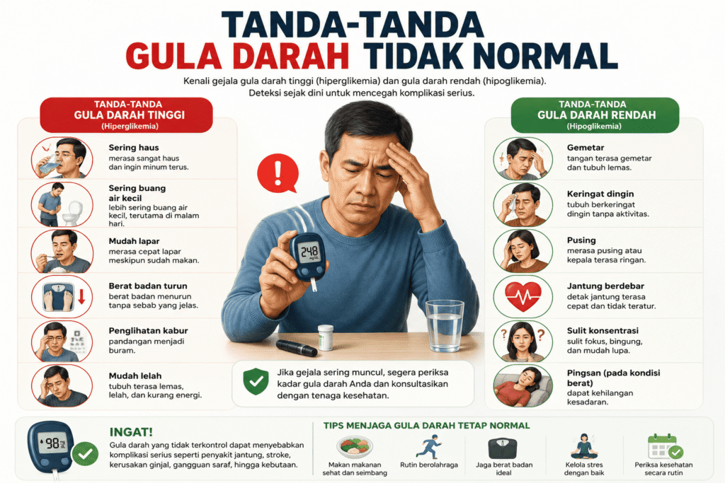 Tanda-Tanda Gula Darah Tidak Normal