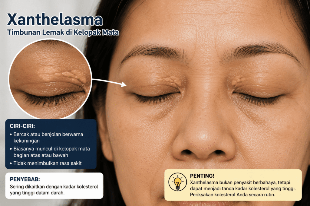 Xanthelasma atau Timbunan Lemak di Kelopak Mata