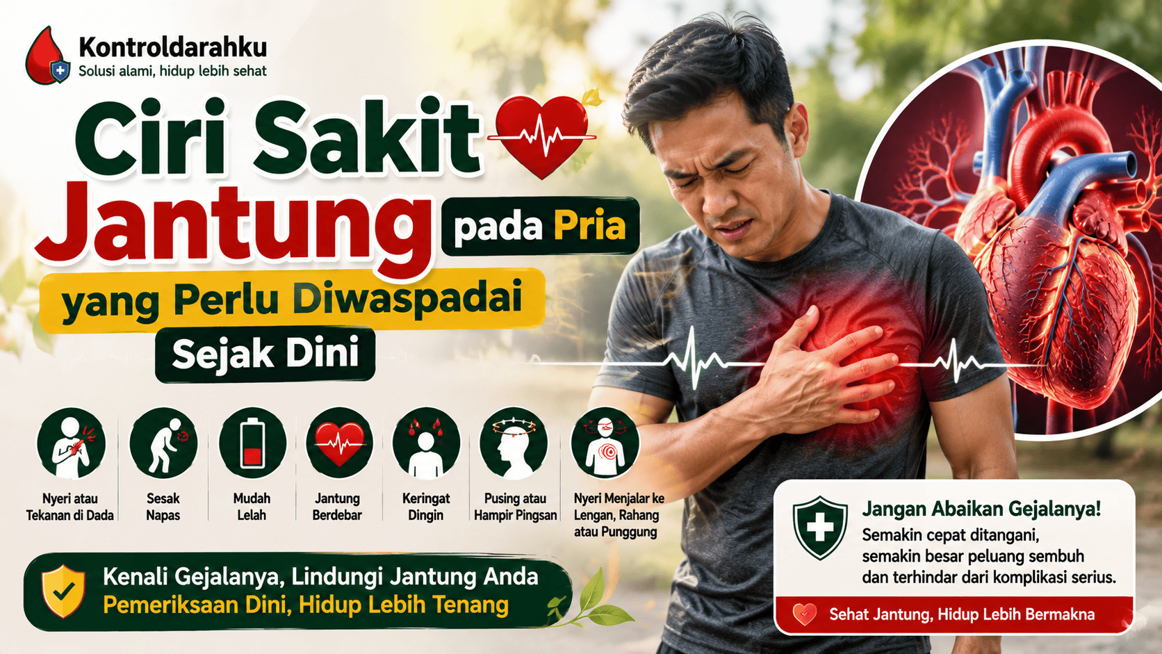 ciri sakit jantung pada pria