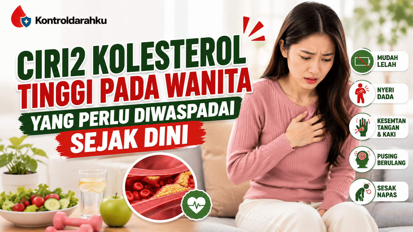 ciri2 kolesterol tinggi pada wanita
