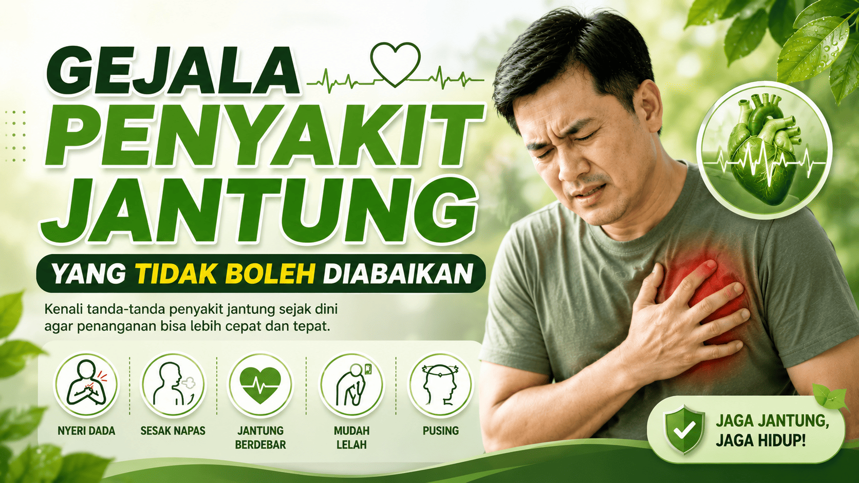 gejala penyakit jantung