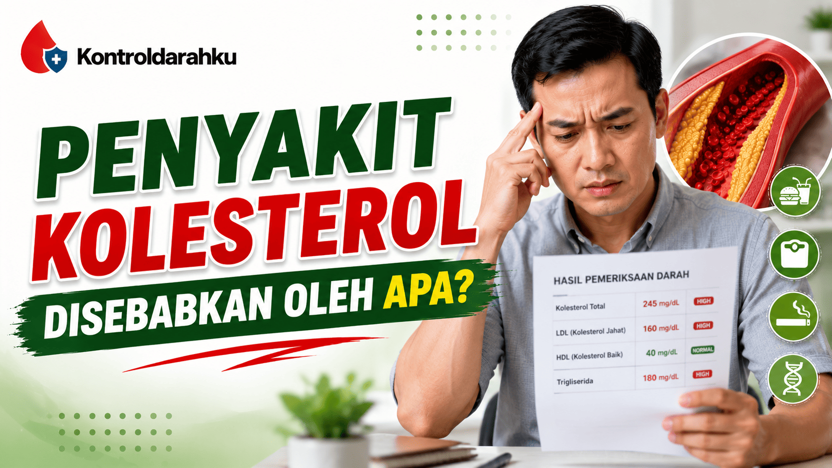 penyakit kolesterol disebabkan oleh